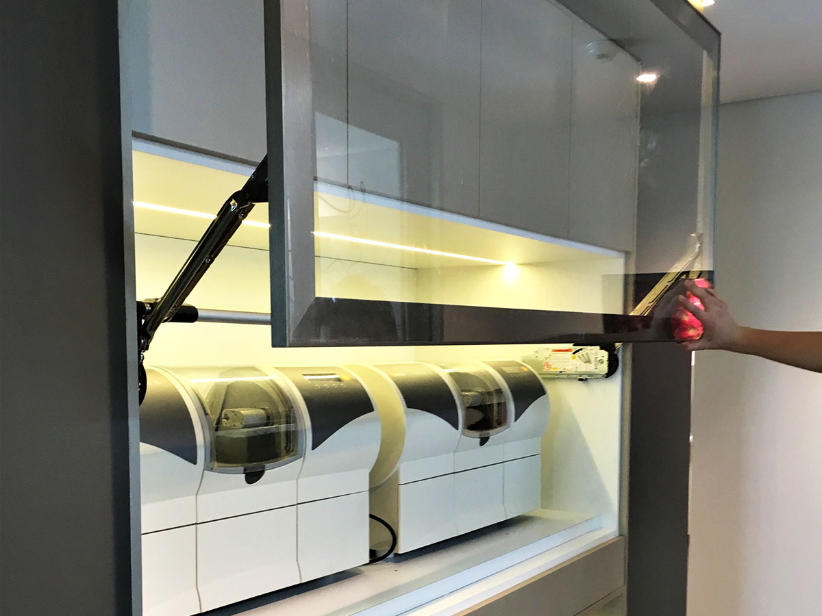 Curved retail cabinetry at Oasis Dental in Canberra